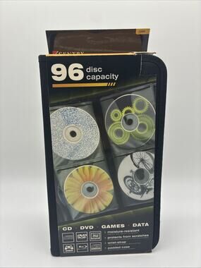 Sentry Binder 96 CD DVD Holder Wallet Zippered Black NEW